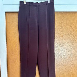 Caslon burgundy pleated trousers